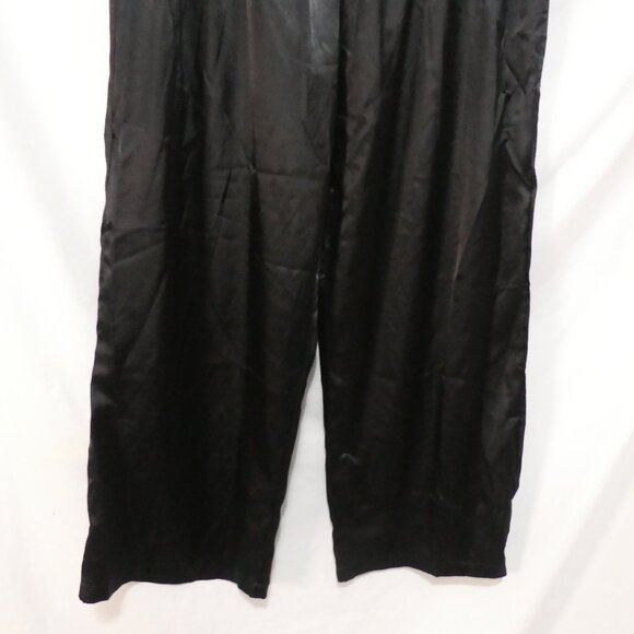 Unbranded | 2XL | Black Satin Texture Slip-On Loungewear Pants | Elastic Waist - Picture 7 of 16